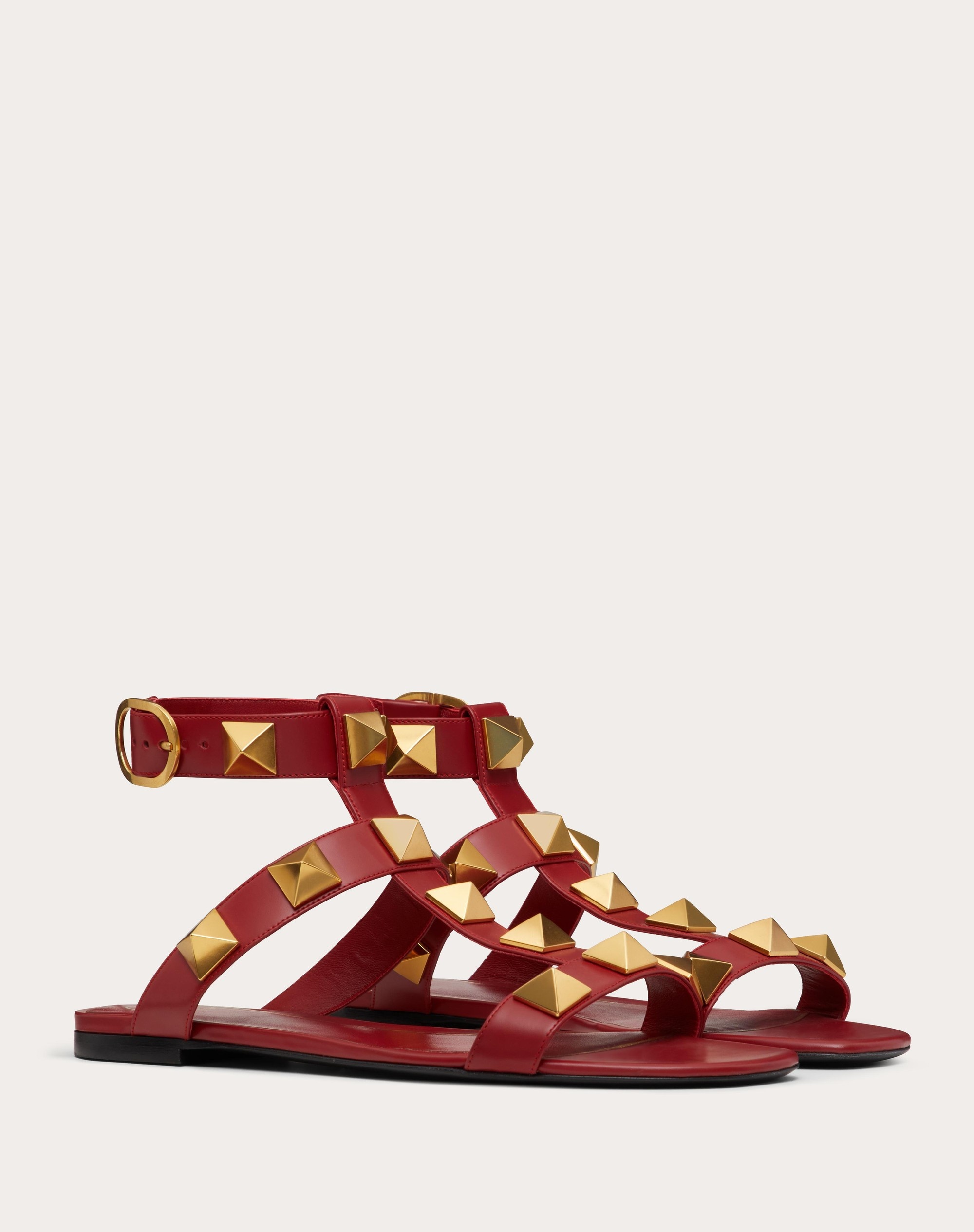 ROMAN STUD FLAT CALFSKIN SANDAL - 2