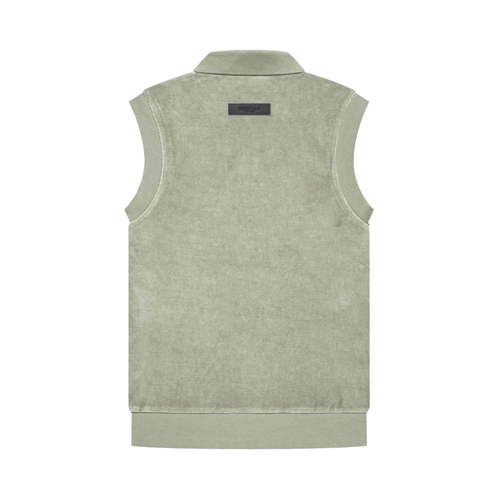 Fear of God Essentials Velour Sleeveless Polo 'Seafoam' - 2