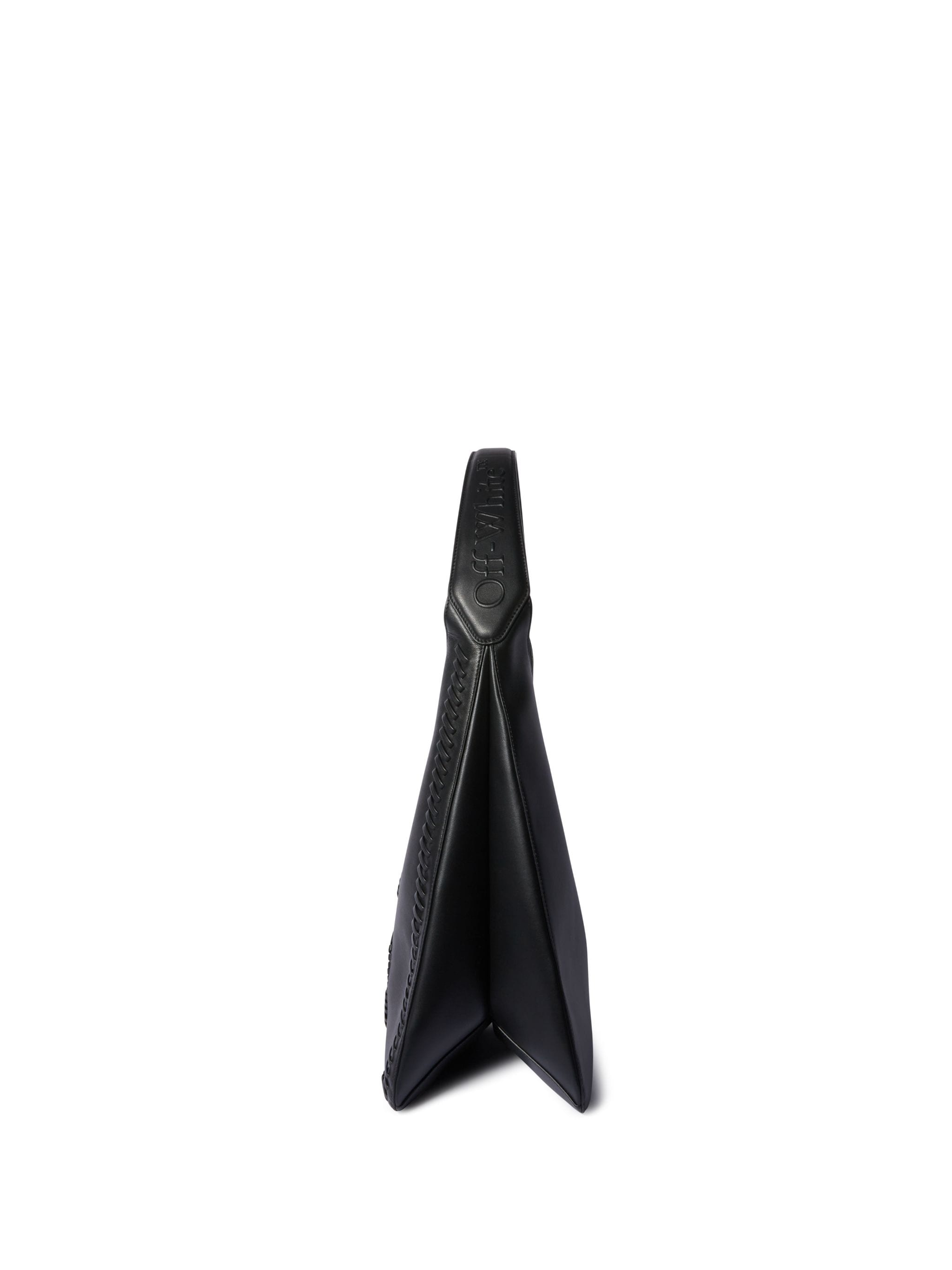 Black Leather Hobo Metropolitan Bag - 3