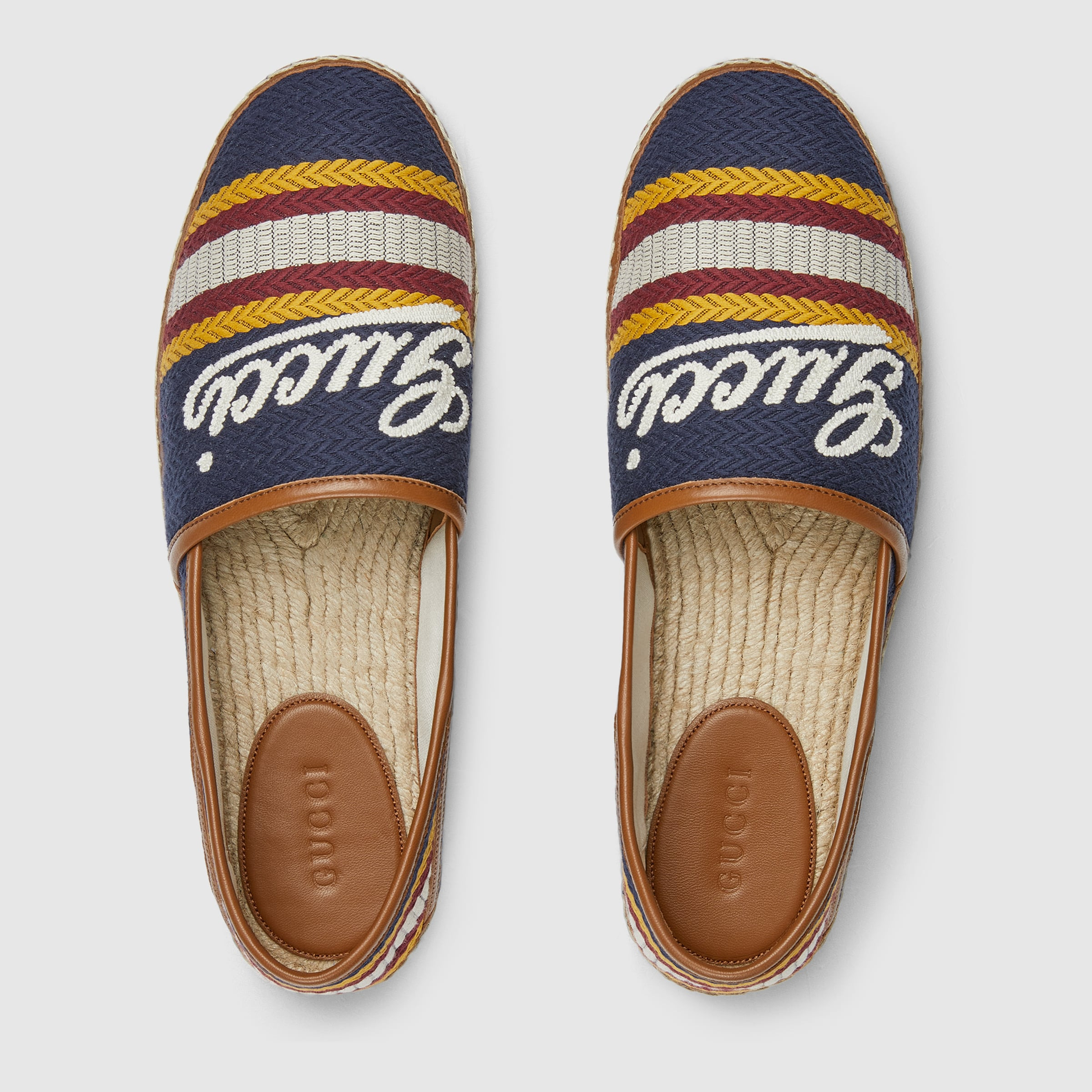 Men's espadrille with Gucci script - 7