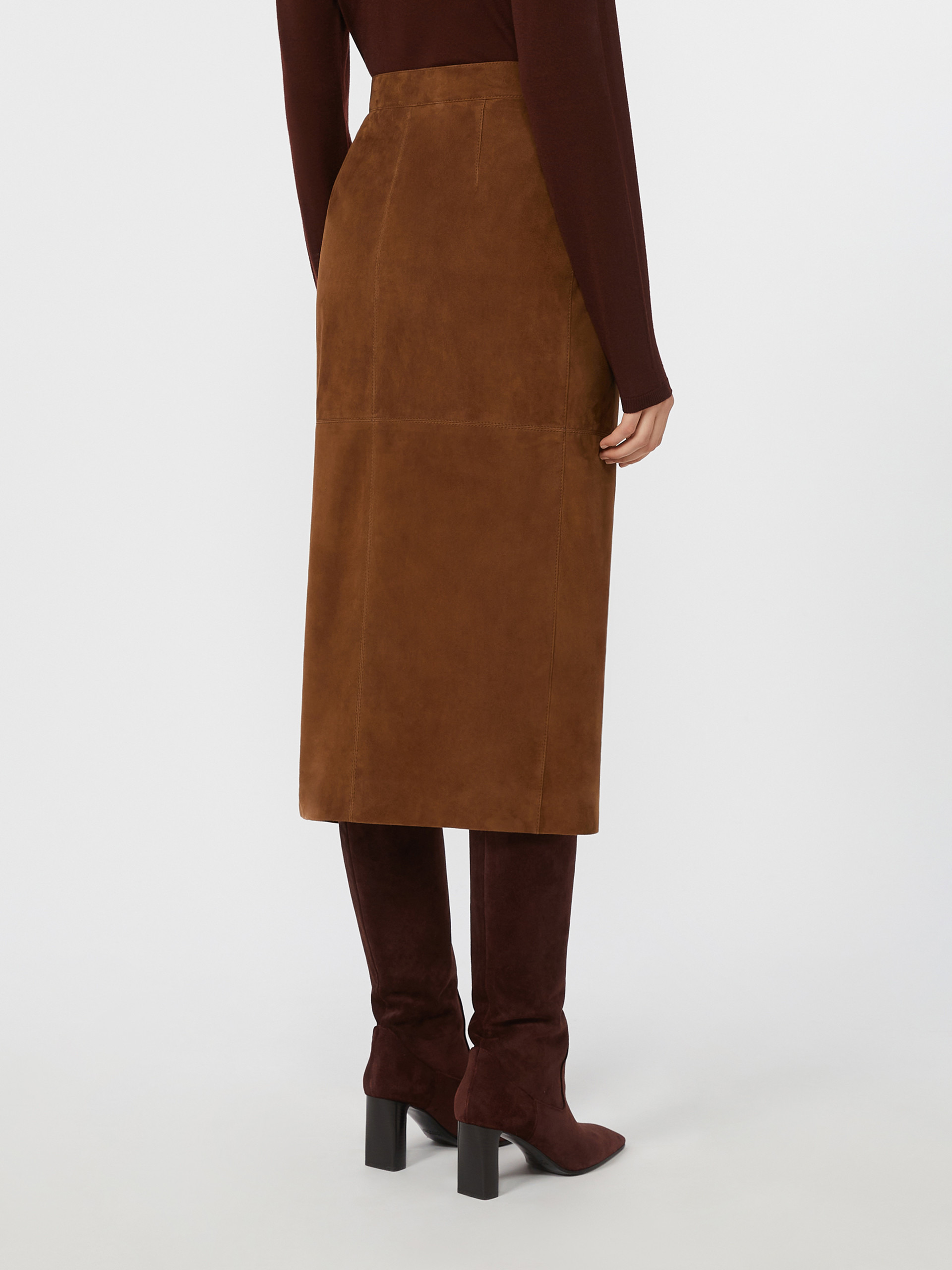 JEREZ Suede pencil skirt - 4