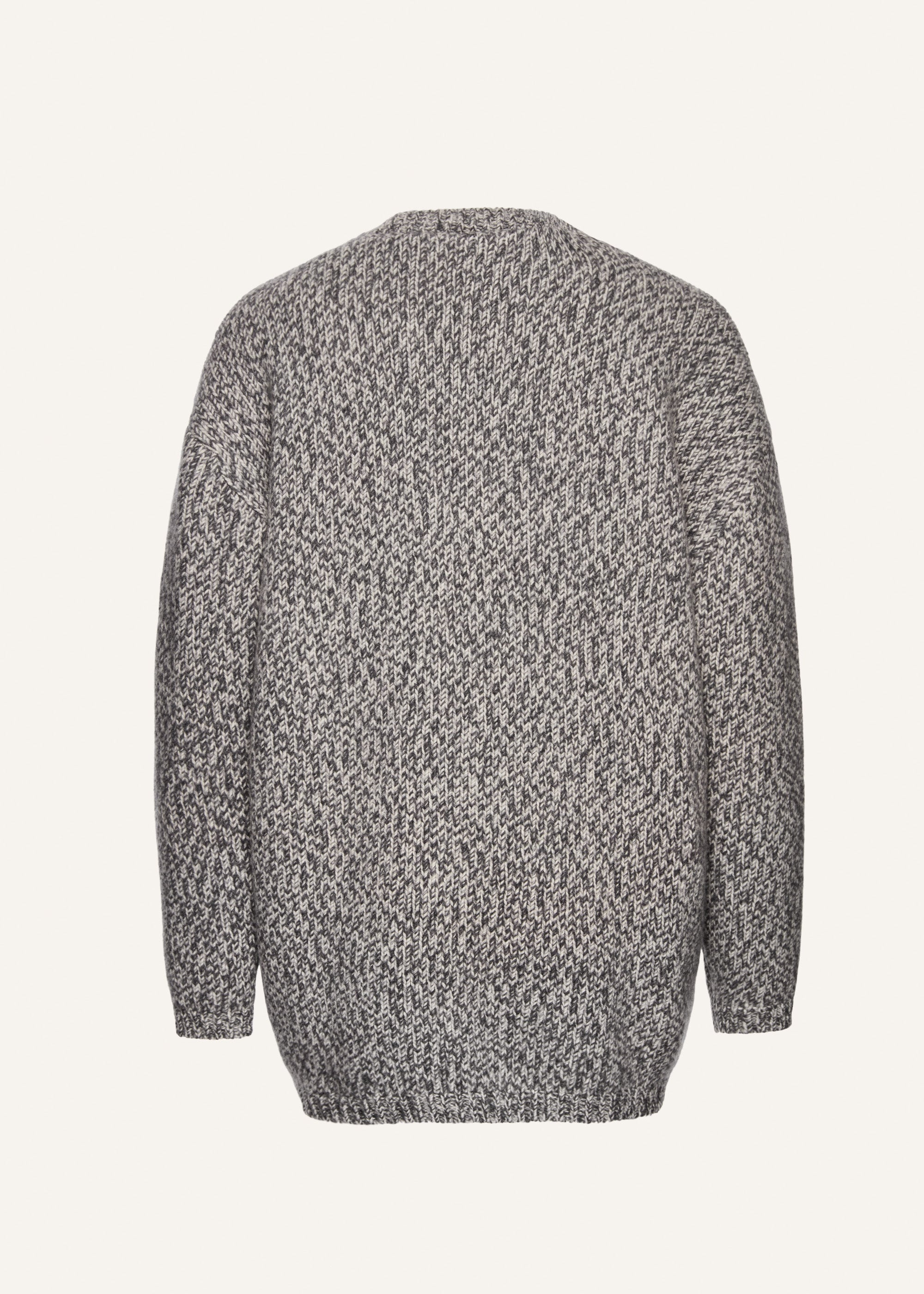 Oversized marled cardigan in grey - 2