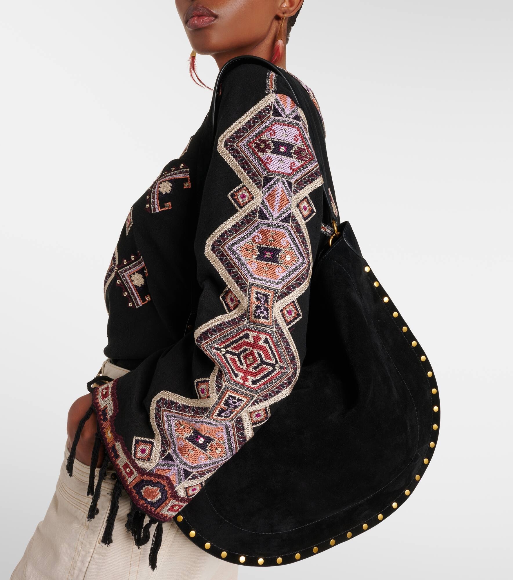 Oskan Soft Medium suede shoulder bag - 2