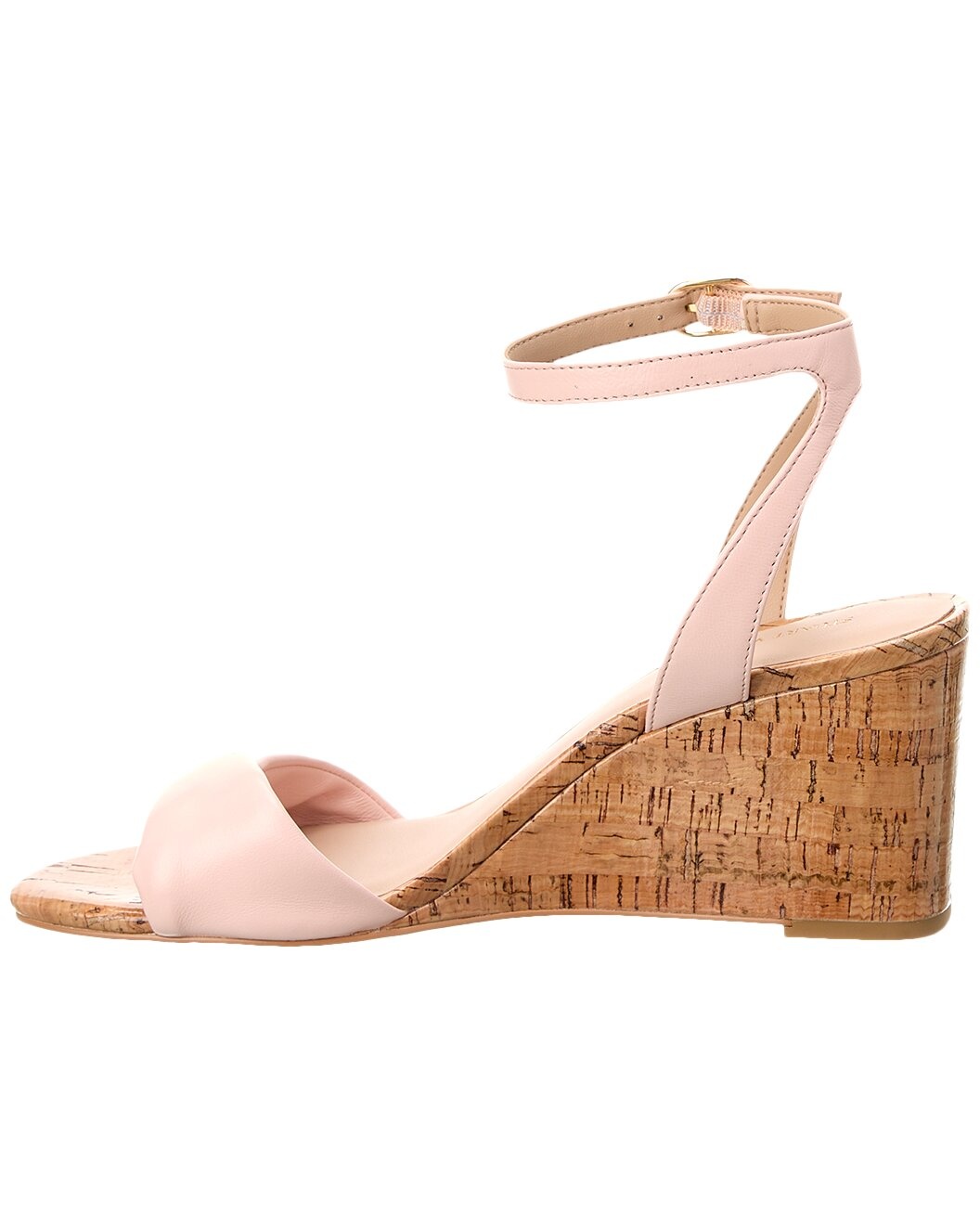 Stuart Weitzman Everly 75 Leather Wedge Sandal - 2