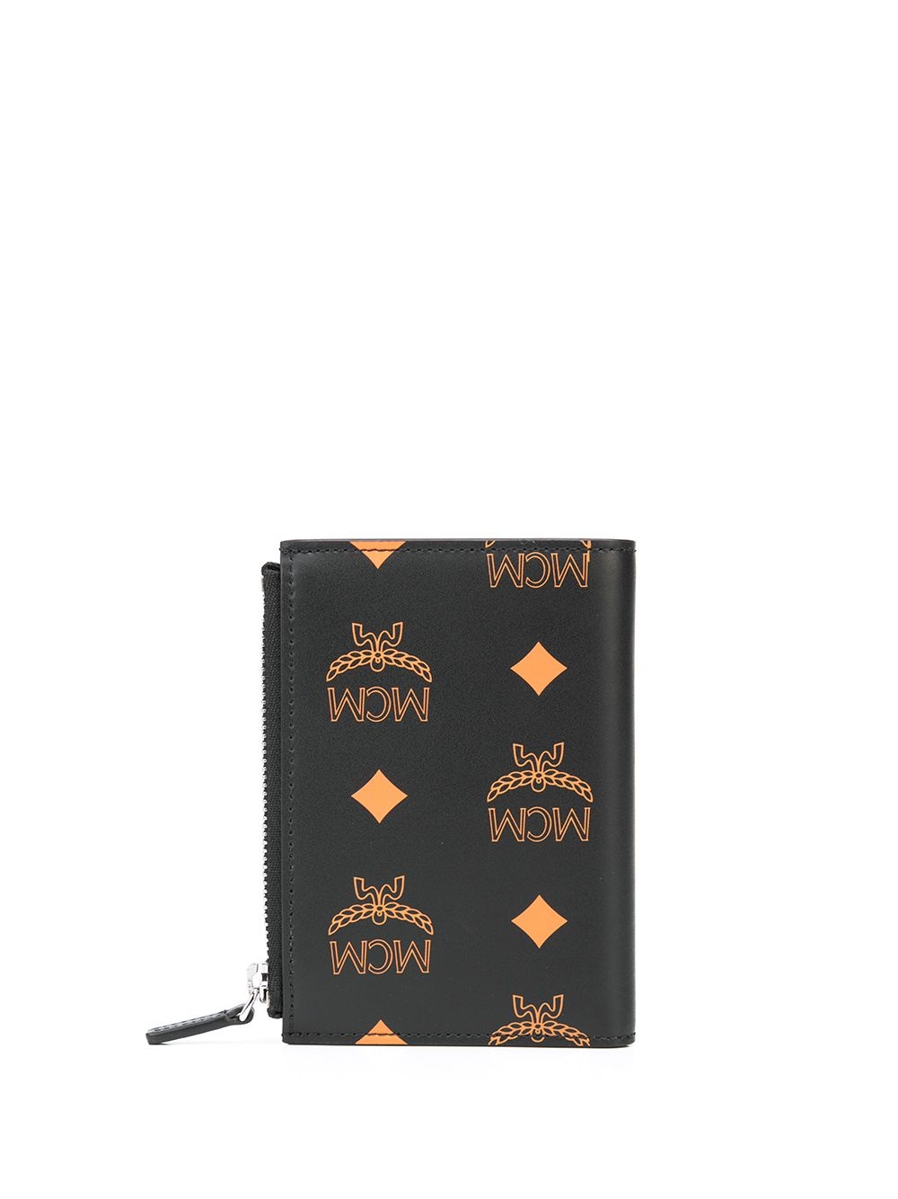 monogram print zip-fastening card case - 2