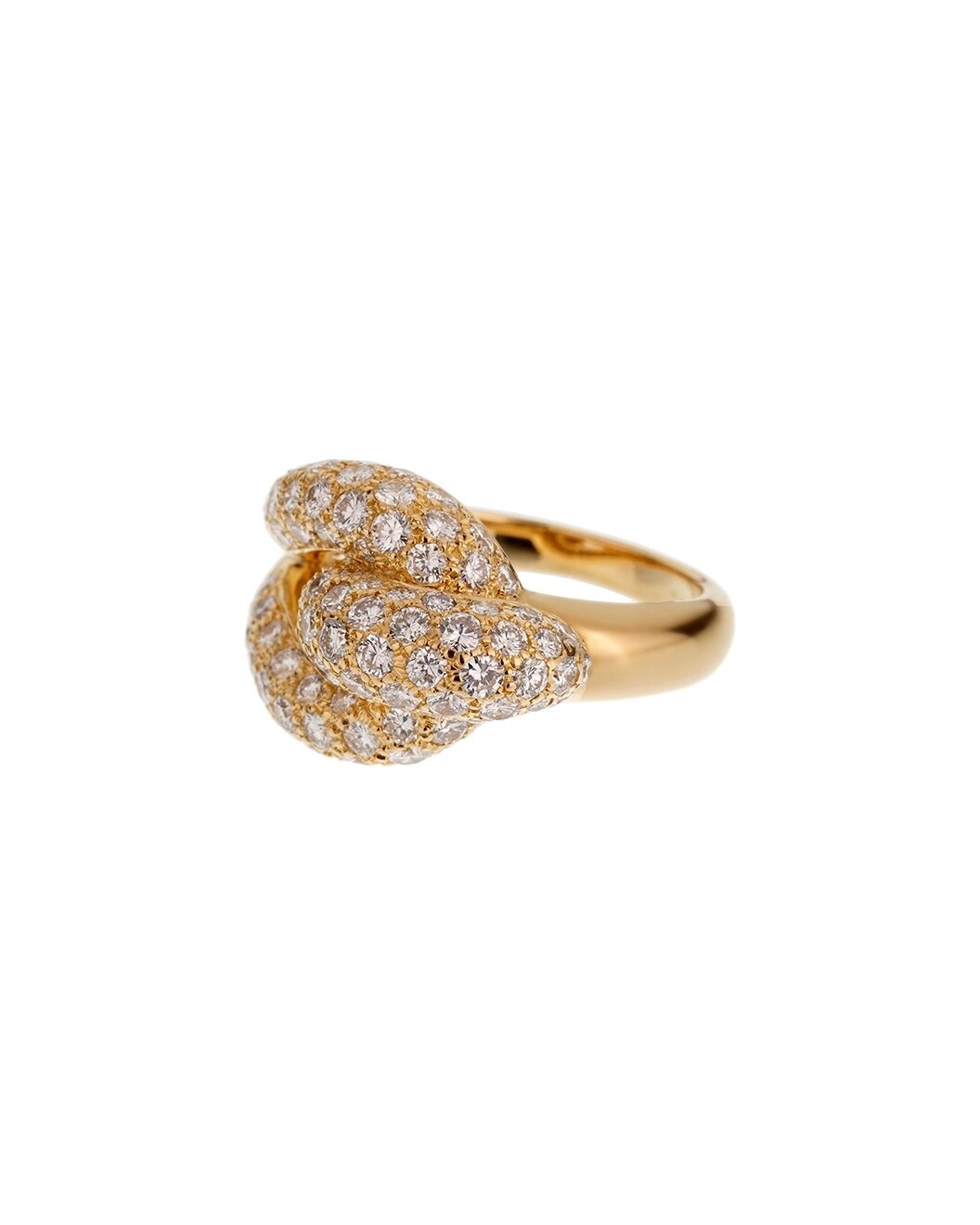 Cartier 18K 2.25 ct. tw. Diamond Knot Cocktail Ring (Authentic Pre-Loved) - 4