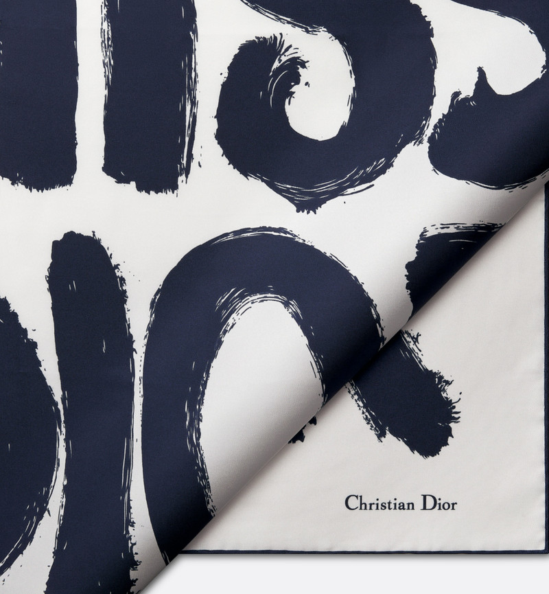 Miss Dior Graffiti 70 Square Scarf 5