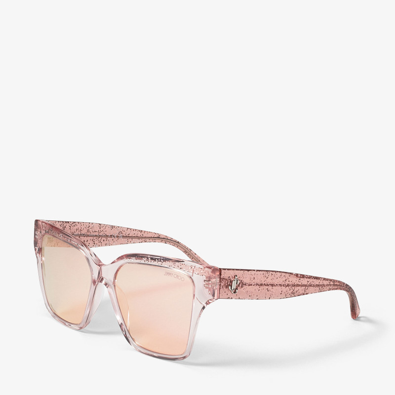 JIMMY CHOO Giava
Pink Glitter Square Sunglasses outlook