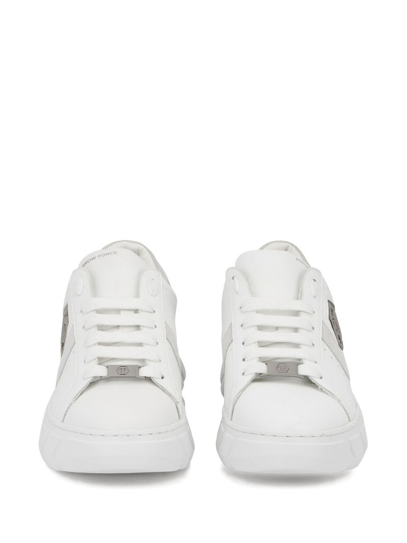 Hexagon Force leather low-top trainers 3