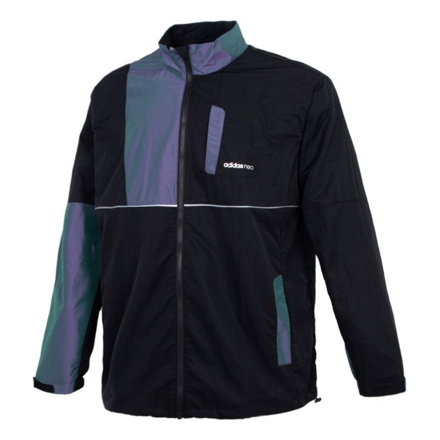 adidas neo Cargo Splicing Sports Jacket Black HE7948 - 1