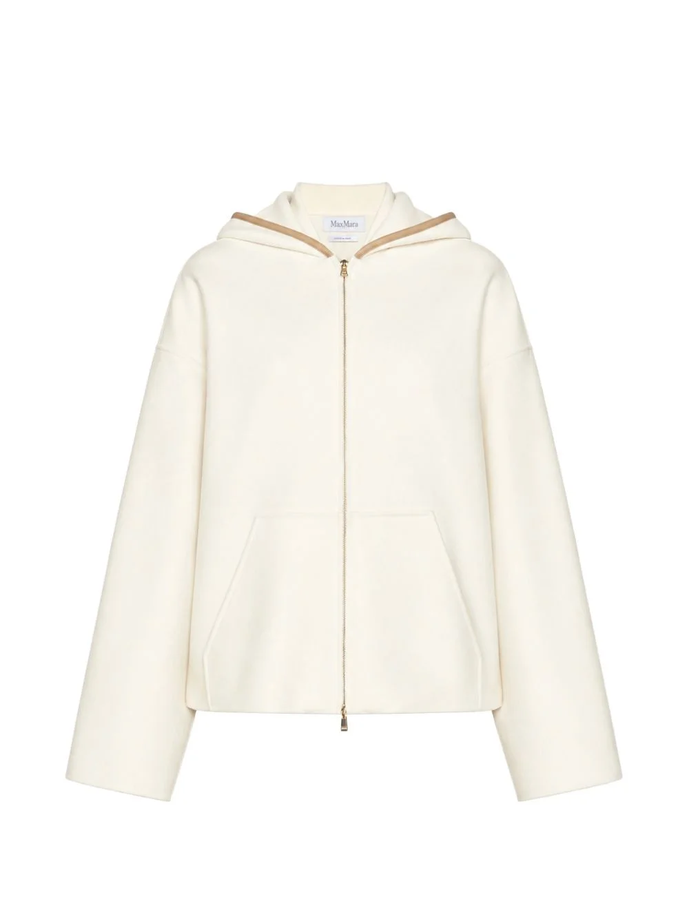 MXMPETALI contrast-trim zip-up hoodie - 1