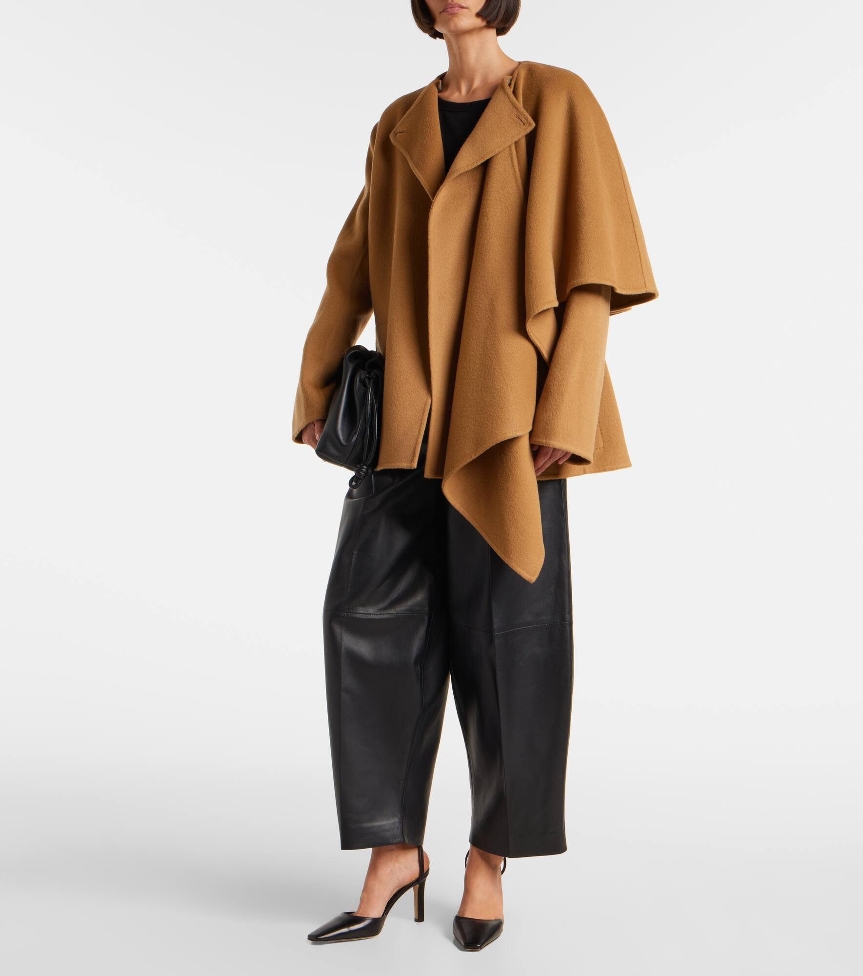 Dak caped wool-blend coat - 6