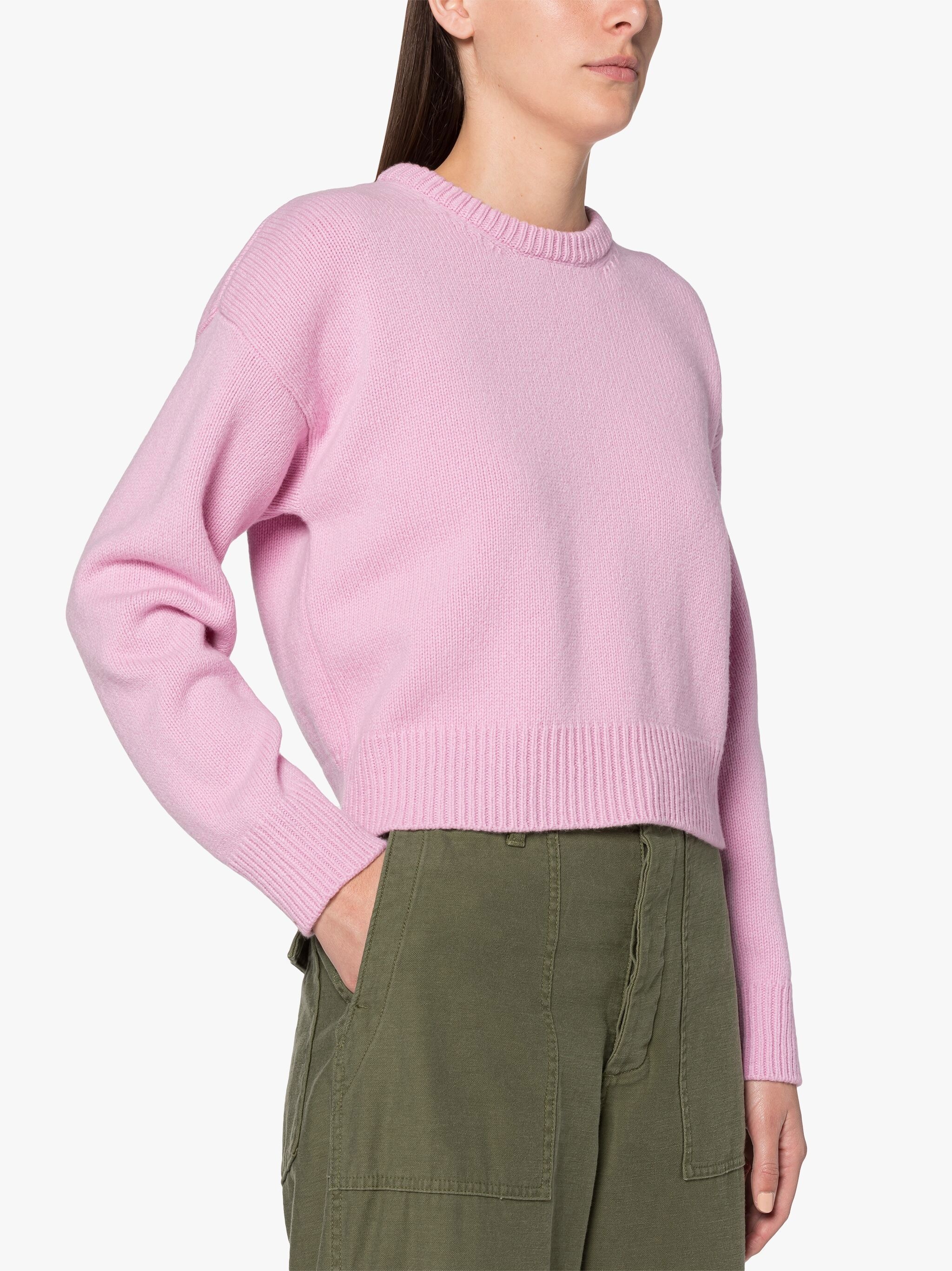KAYLEIGH PINK WOOL CREWNECK SWEATER - 6