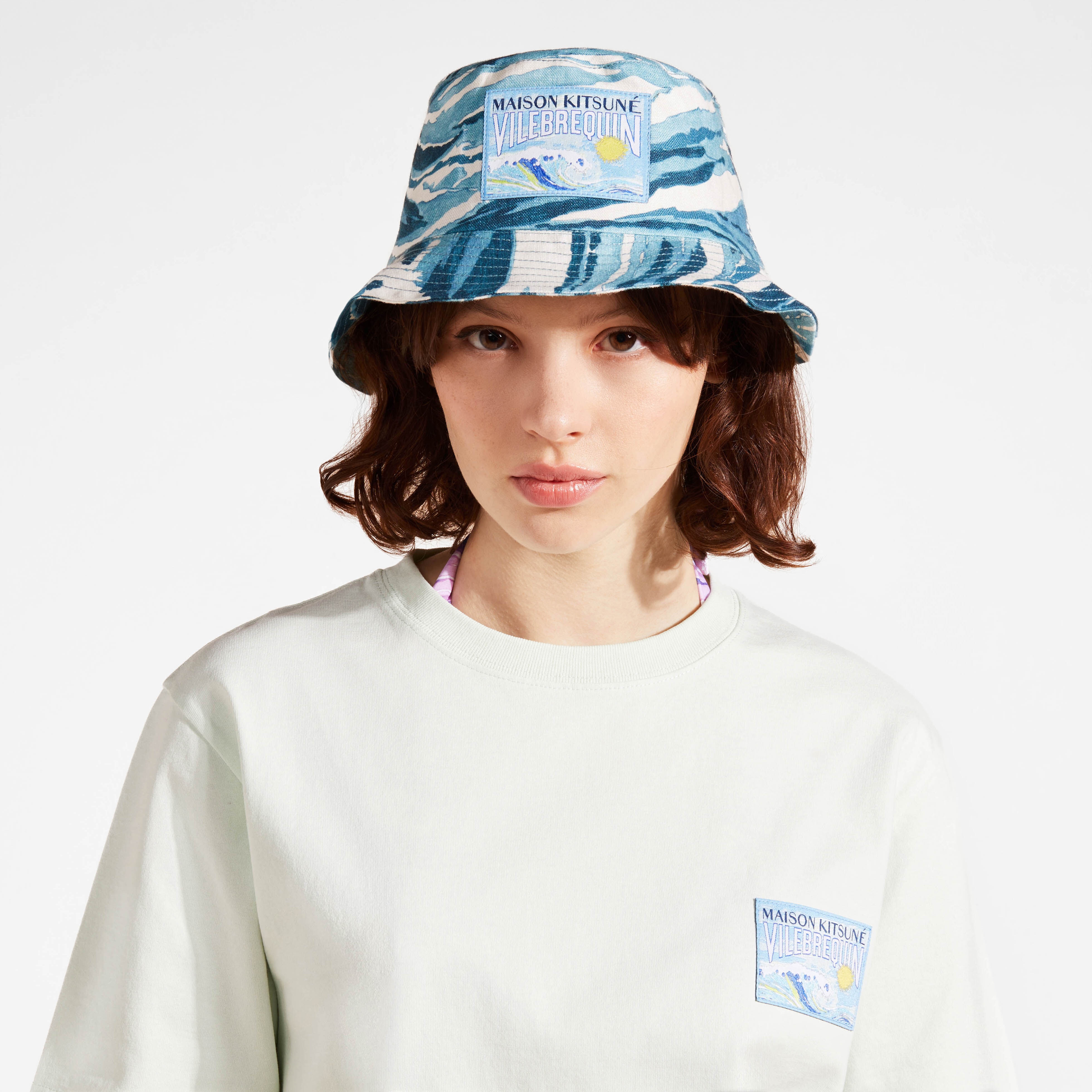 Unisex Cotton Bucket Hat Wave - Vilebrequin x Maison Kitsuné - 3