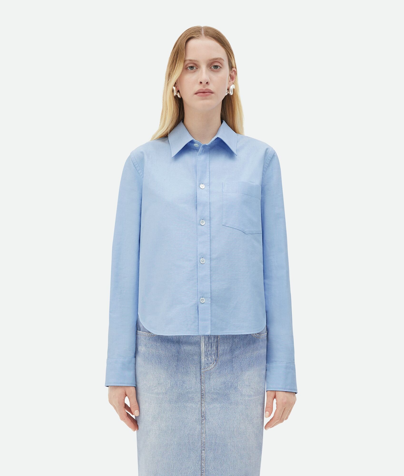 Bottega Veneta Cotton Oxford Shirt | REVERSIBLE