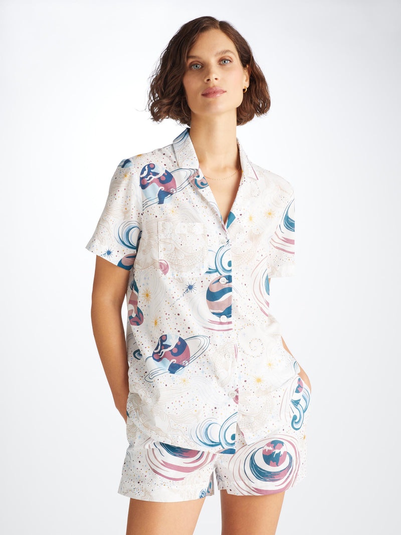 Women's Short Pyjamas Ledbury 76 Cotton Batiste White - 2