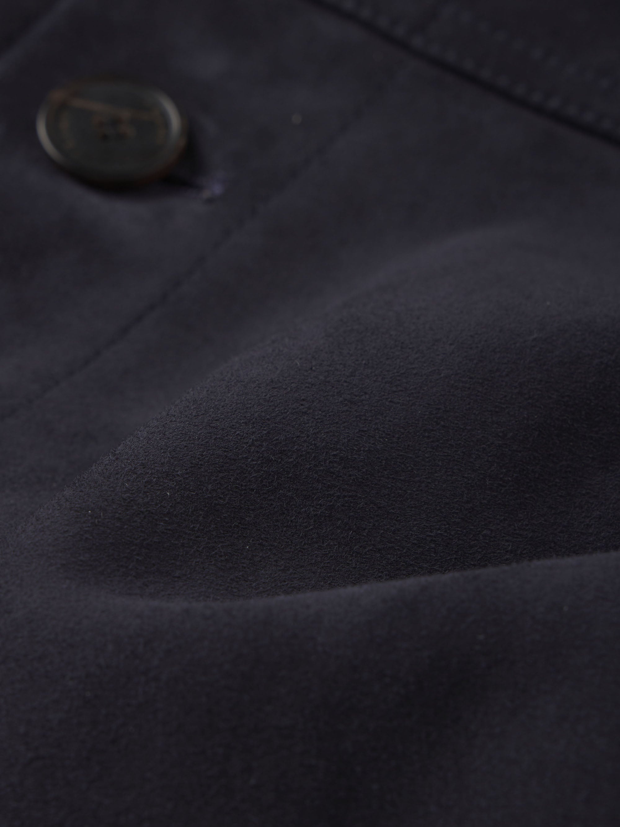 Unlined Suede Chore Coat in Dark Navy - 4