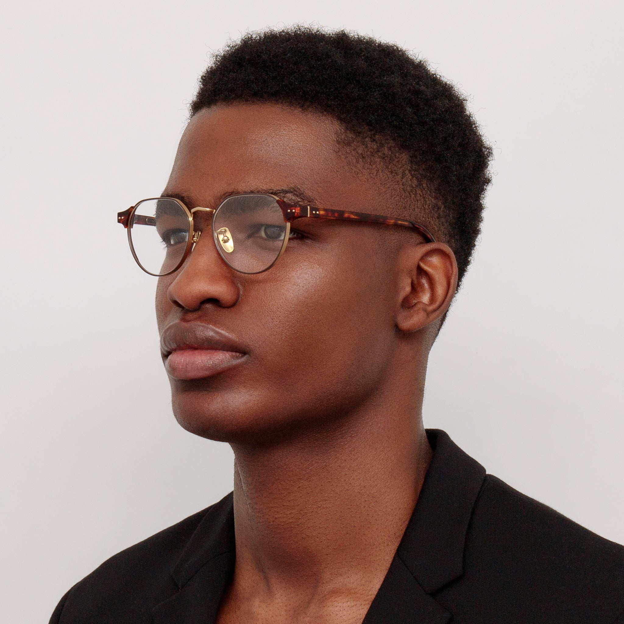 Jonathan Angular Optical Frame in Dark Tortoiseshell - 4