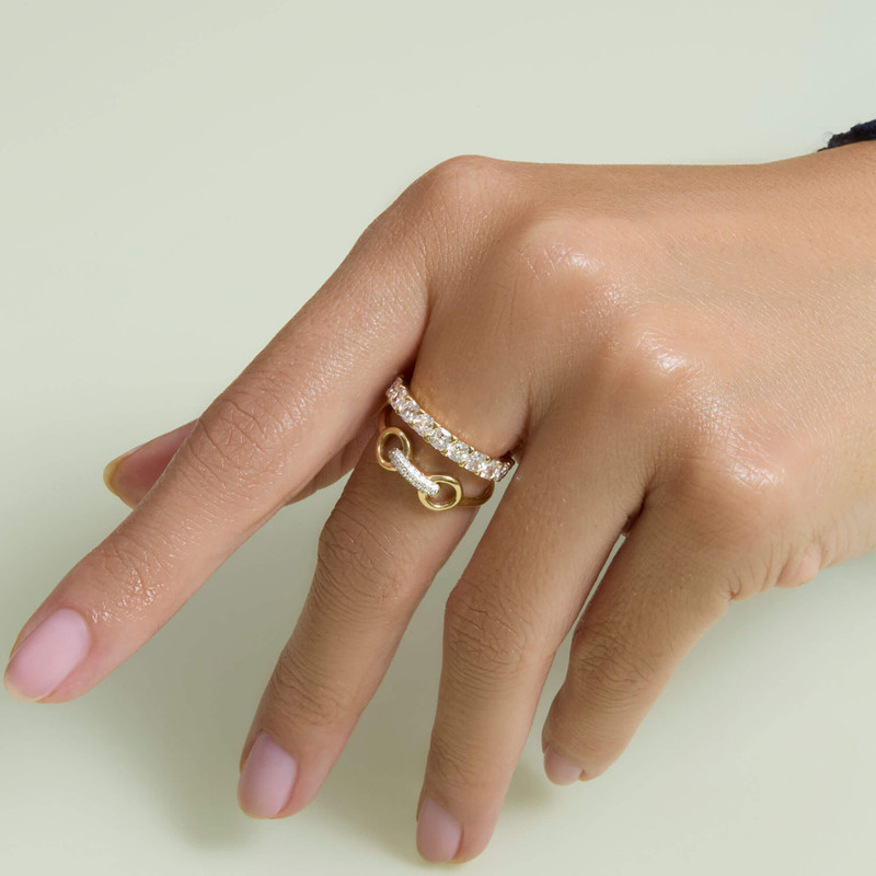 Stephanie LAB-Created Diamond Eternity Band 7