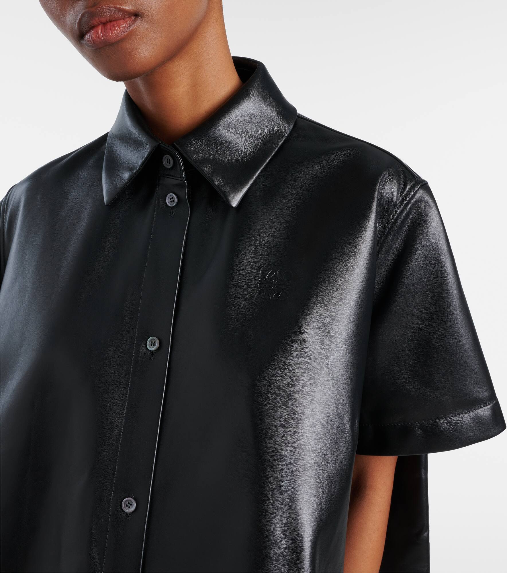 Anagram leather bowling shirt - 4