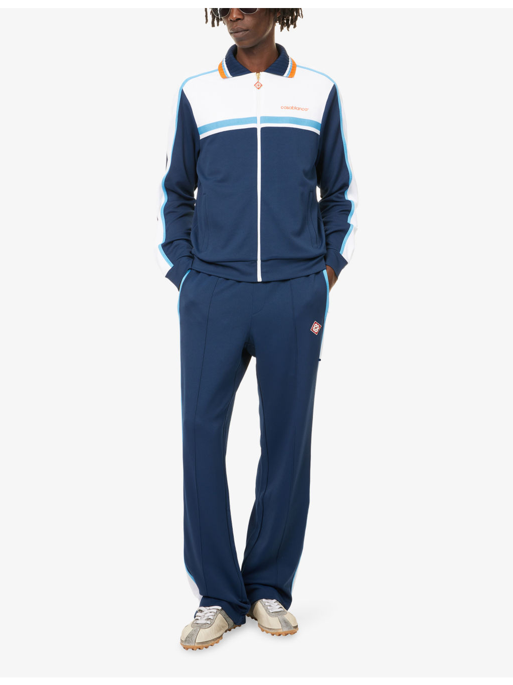 Polo-Collar Textured Woven Track Jacket - 2