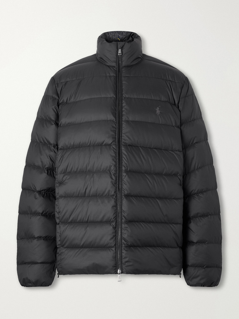 Logo-Embroidered Quilted Shell Jacket 1