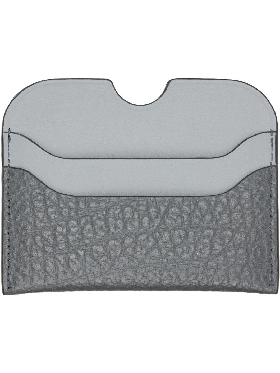 Gray Large Bicolor Card Holder - 2