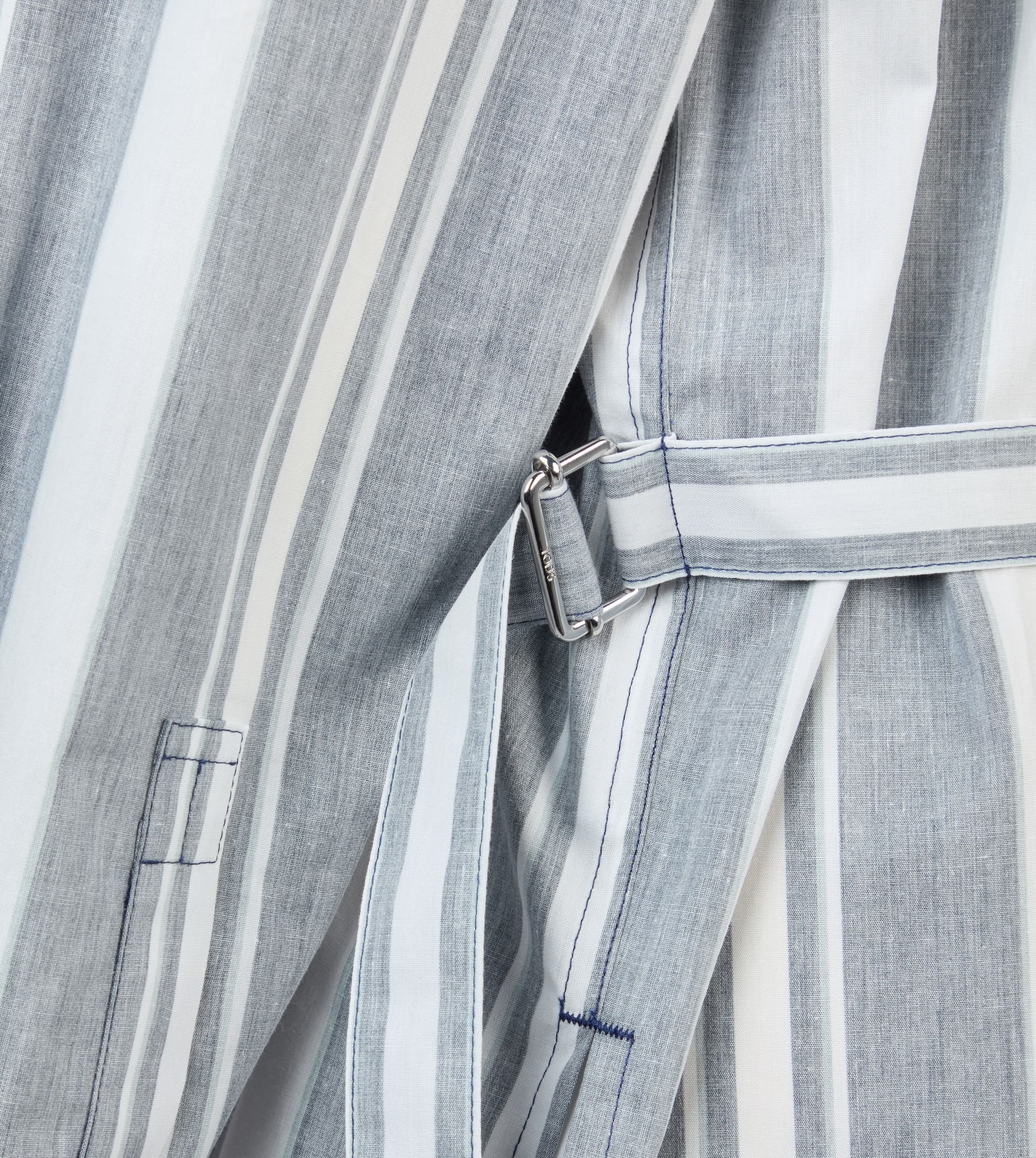 SHIRT IN COTTON - BLUE, WHITE - 2