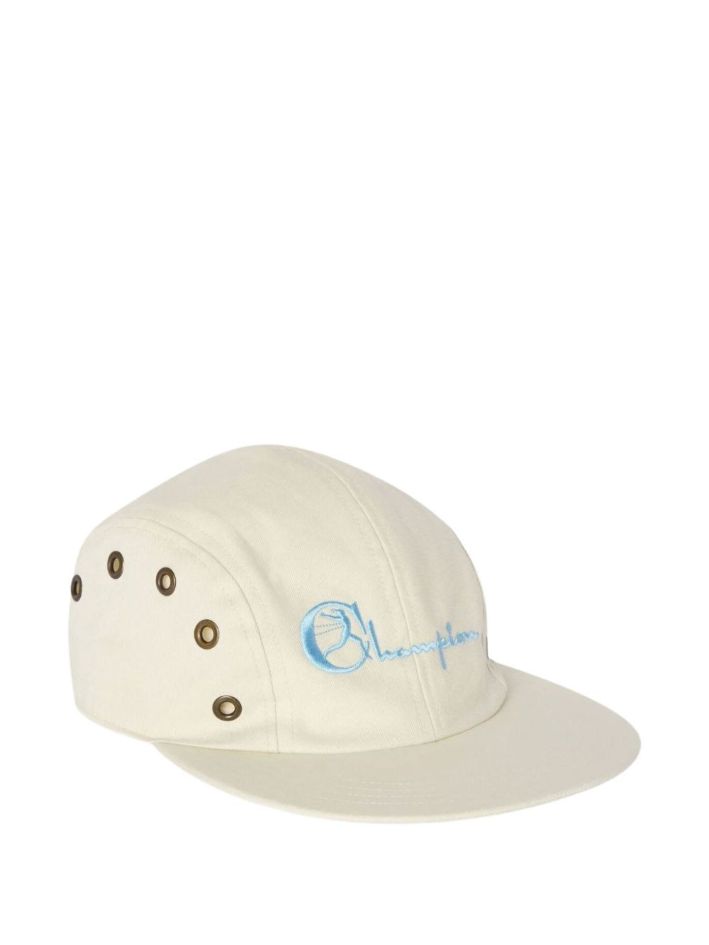 embroidered eyeleted baseball cap - 1