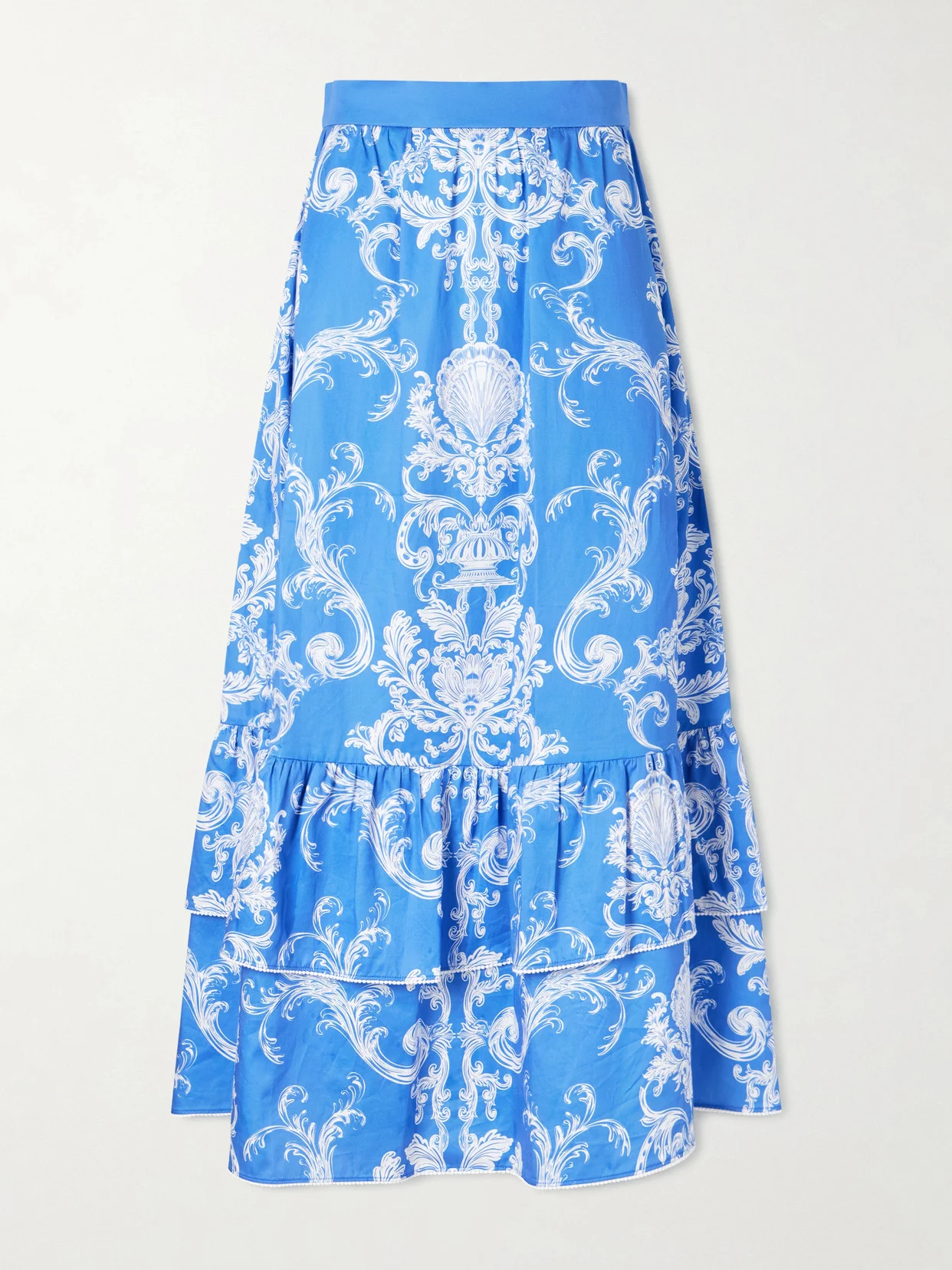 Paulina Printed Cotton Midi Skirt - 1