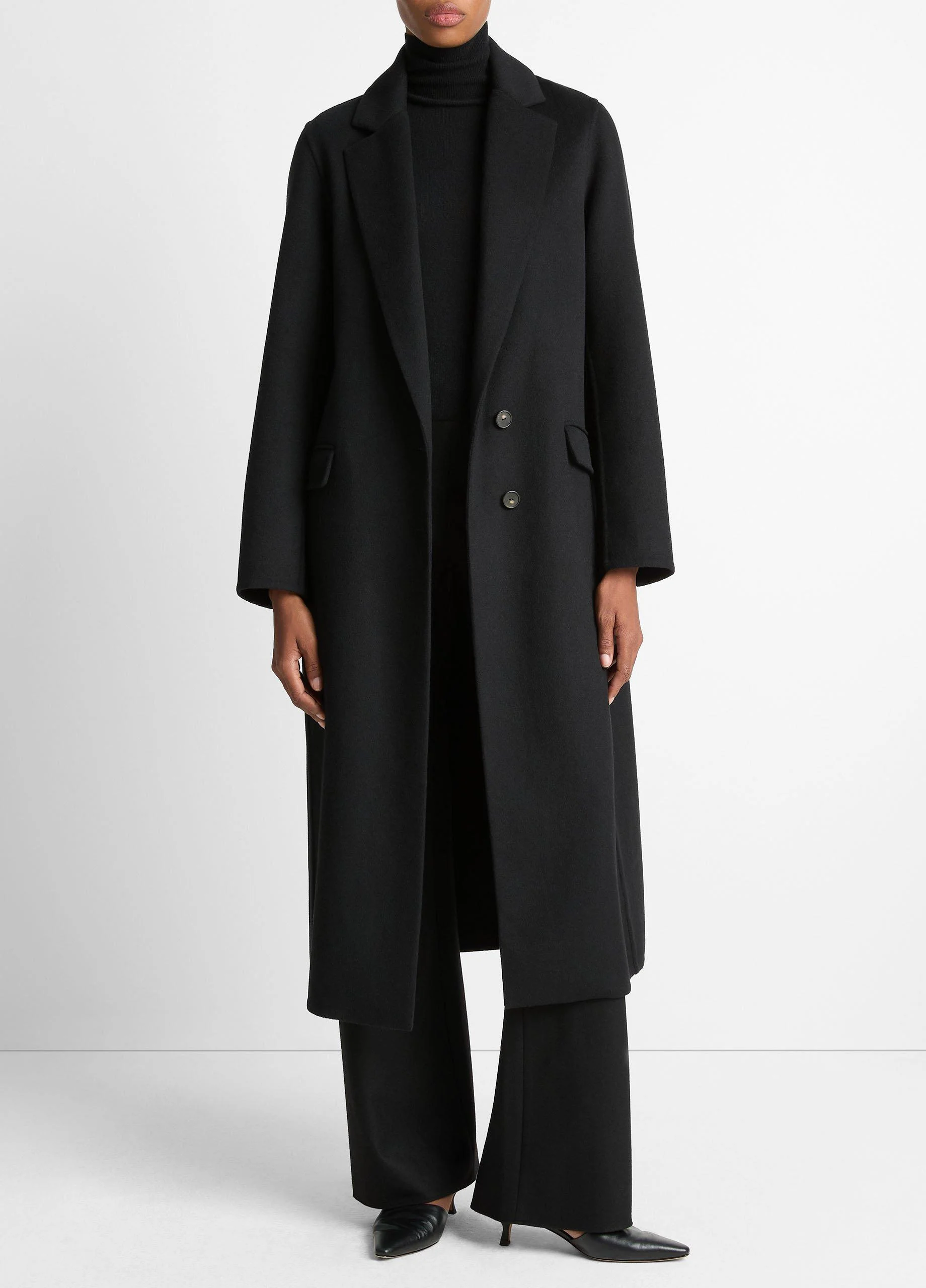 Wool-Blend Single-Breasted Coat - 1
