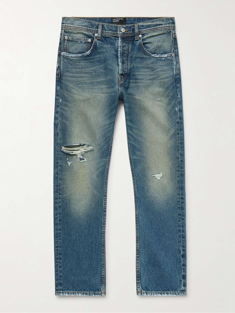 Straight-Leg Distressed Jeans 1