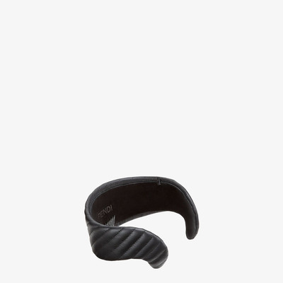FENDI Black leather headband outlook