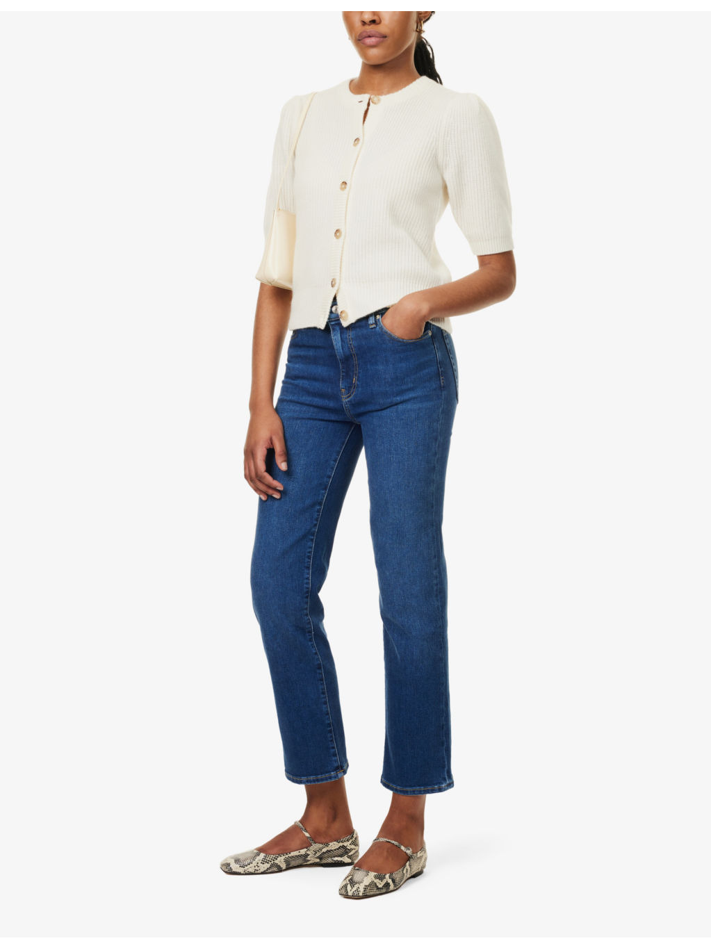 Le Sleek Five-Pockets Straight-Leg High-Rise Stretch-Denim Blend Jeans - 2