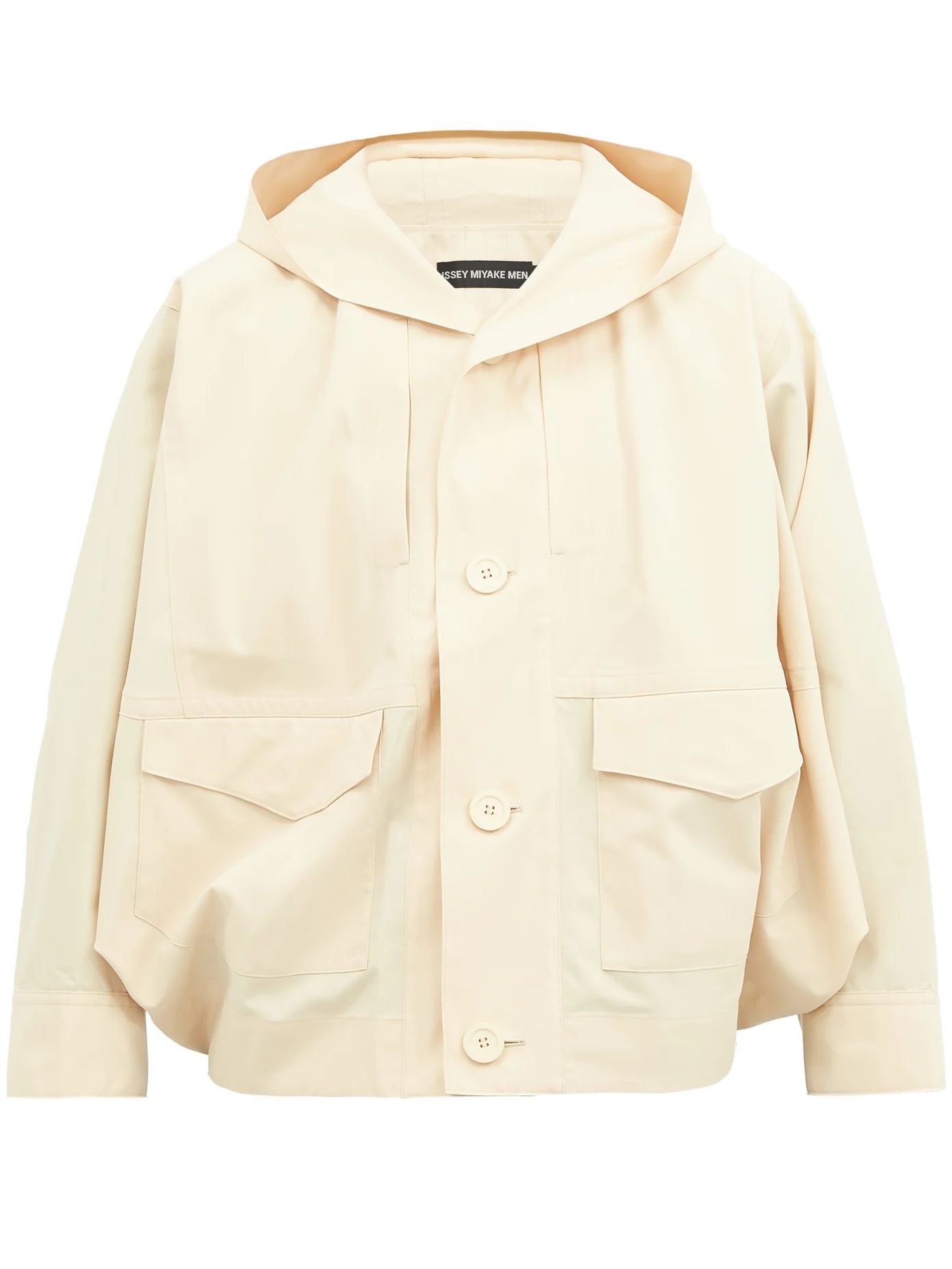 Flap-pocket canvas hooded jacket - 1