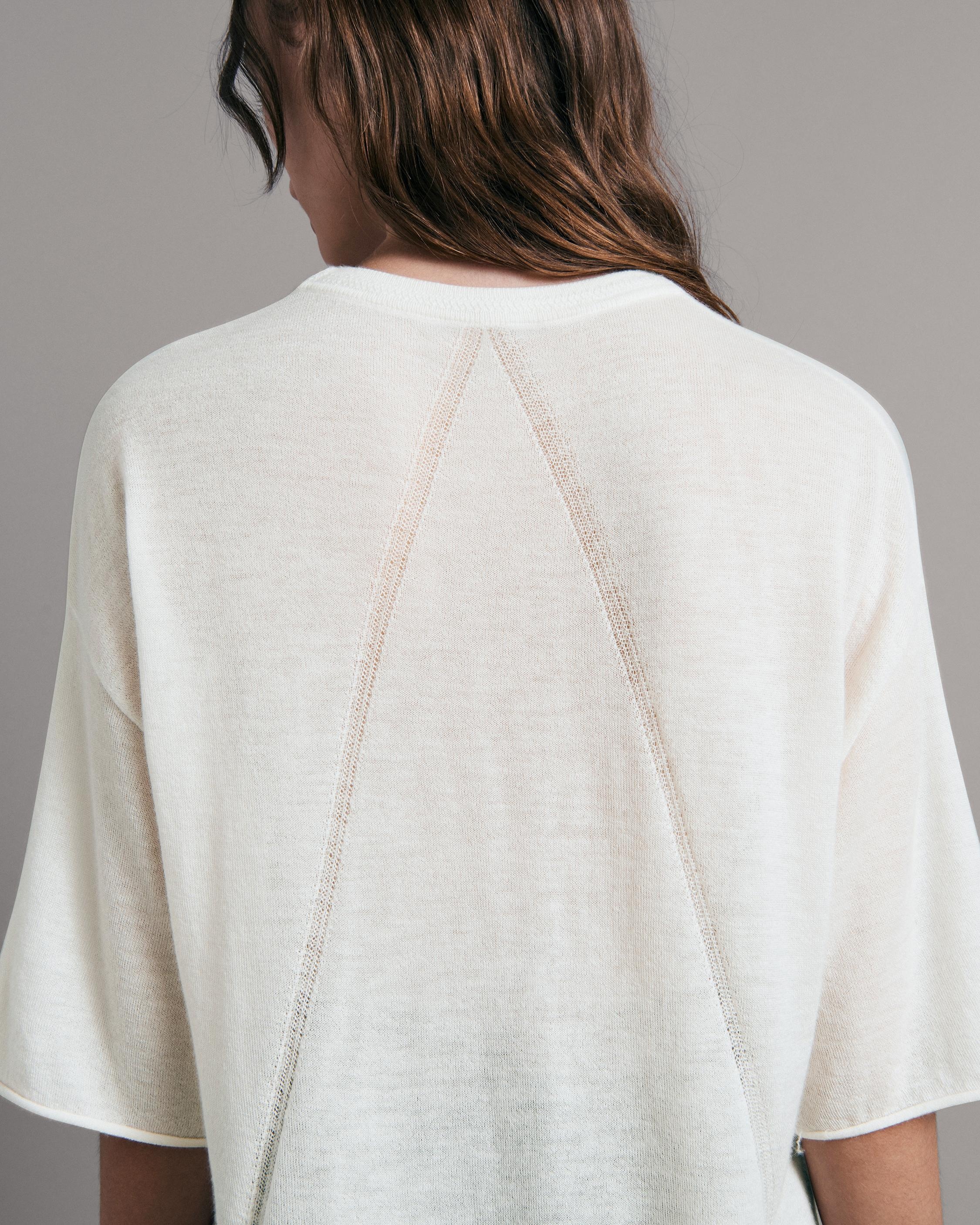 Mandee Cashmere Short Sleeve
Oversized Fit Sweater - 6