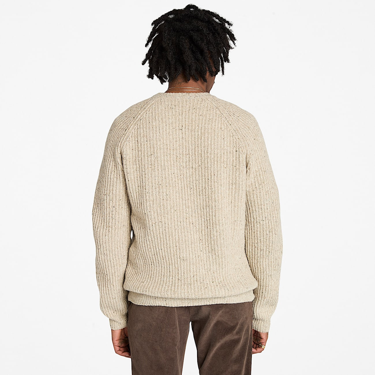 Men's Chunky Yarn Crewneck Sweater - 5