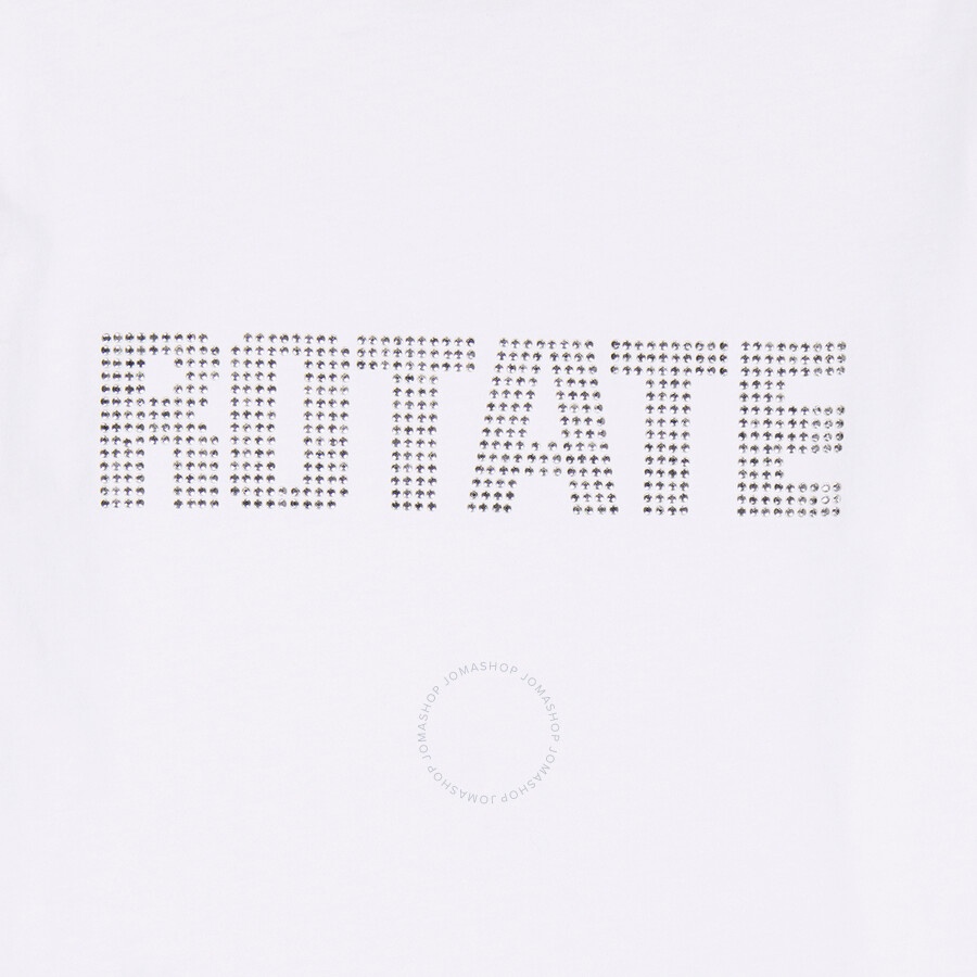 Rotate Rhinestone Logo Aster Cotton T-Shirt - 2