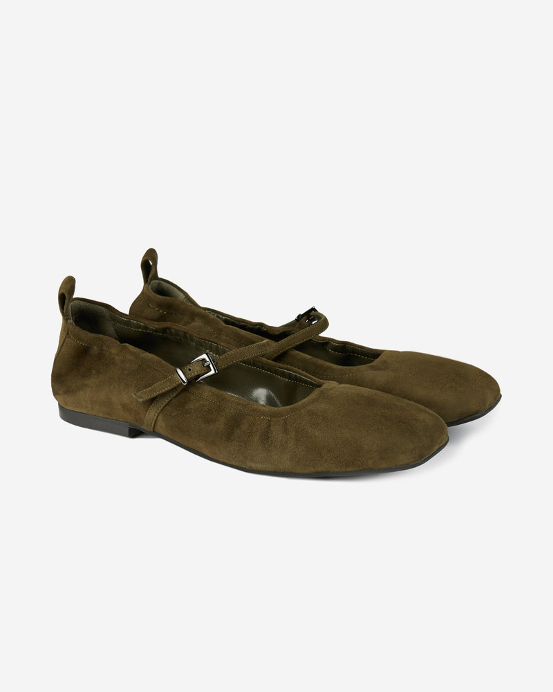 SLOWEAR Suede leather ballet flats outlook
