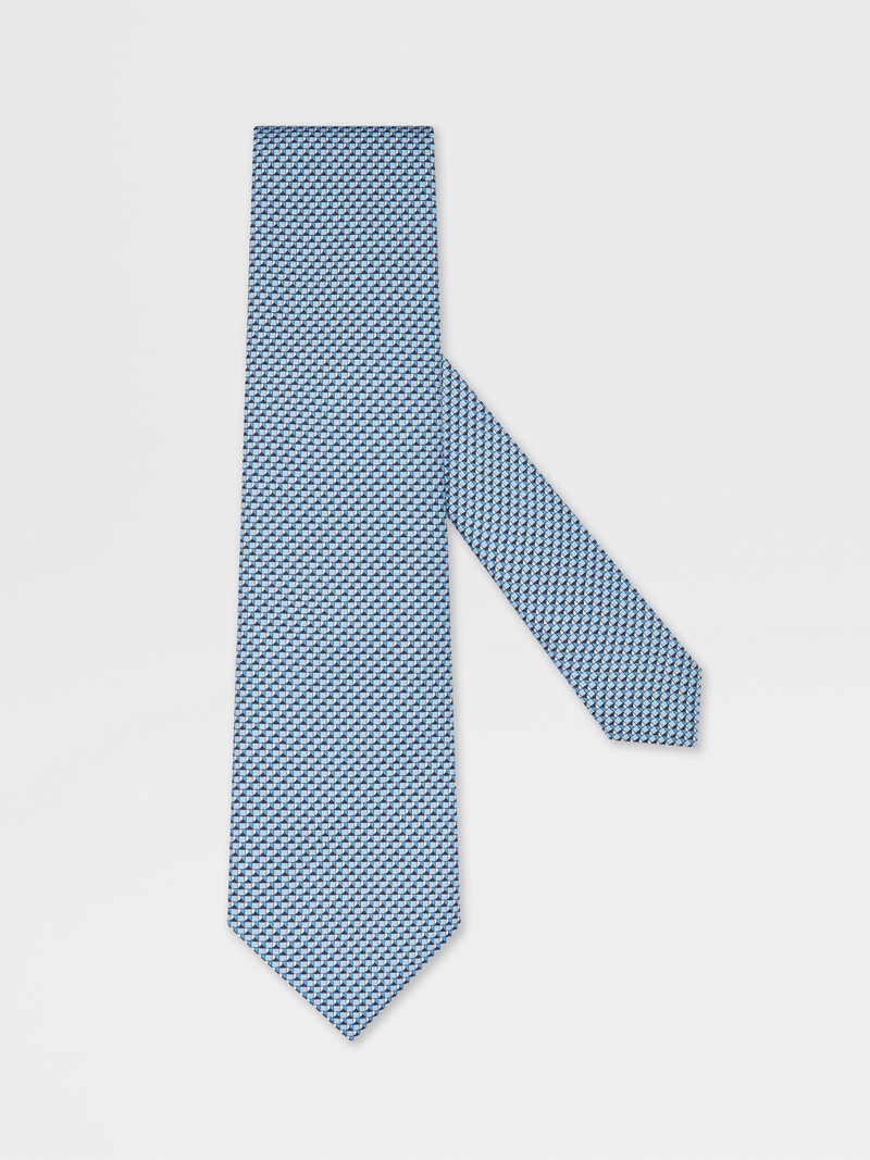 LIGHT BLUE SILK TIE 1