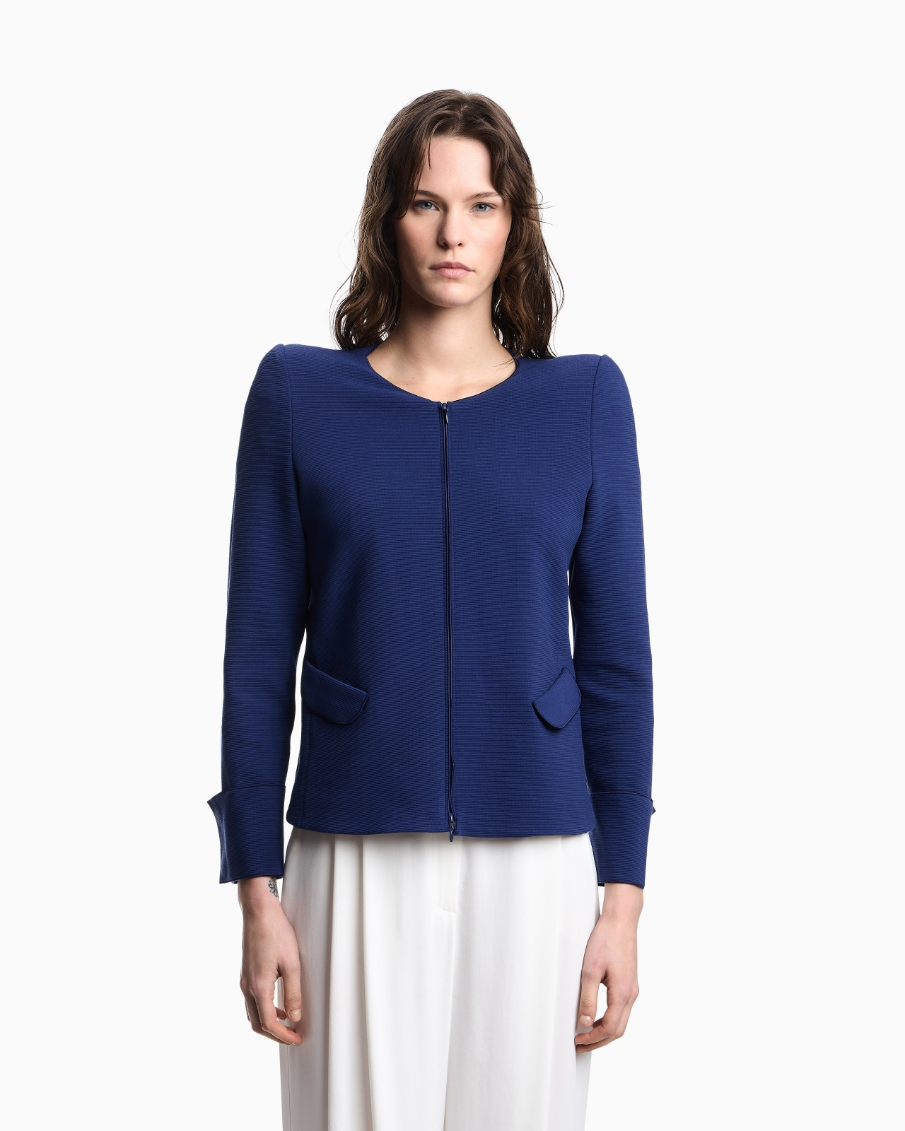 OTTOMAN JERSEY ZIP-UP JACKET - 4