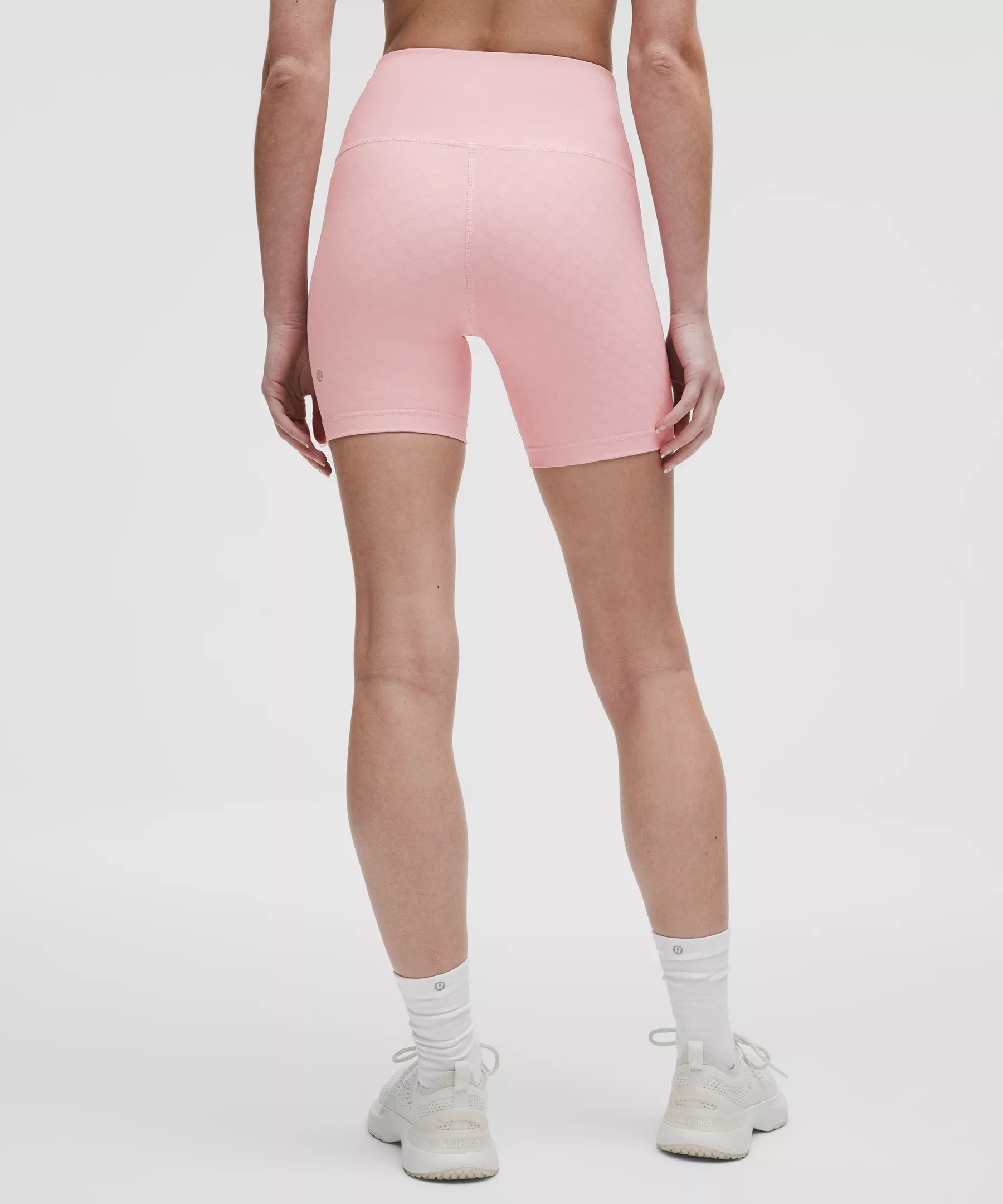 3D Jacquard Diamond Train High-Rise Short 6" - 3