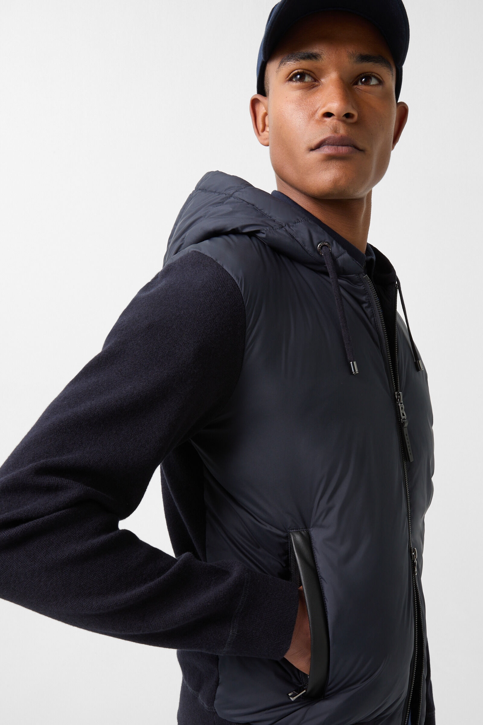 Lirem Hybrid knit jacket in Navy blue - 6