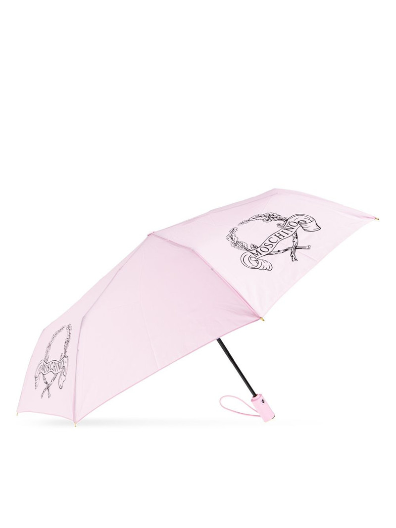 Moschino logo-motif umbrella outlook
