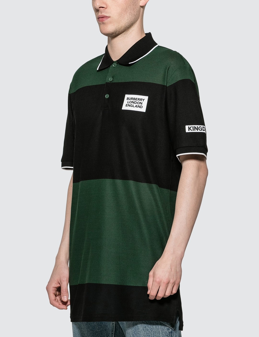 LOGO APPLIQUÉ STRIPED COTTON POLO SHIRT - 2