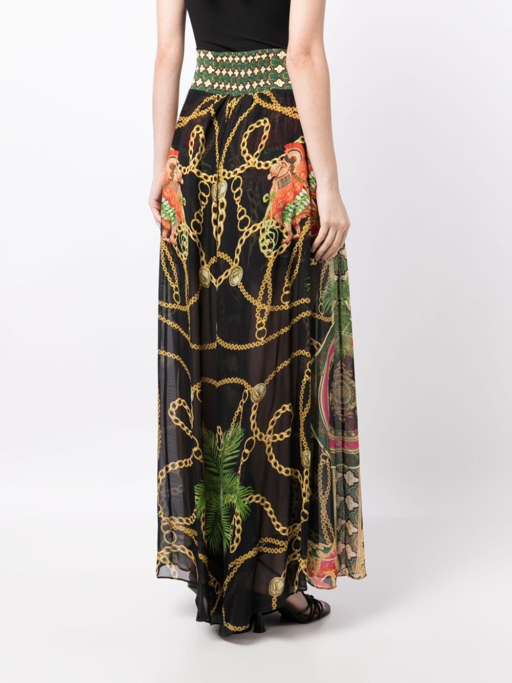 graphic-print sheer trousers - 4