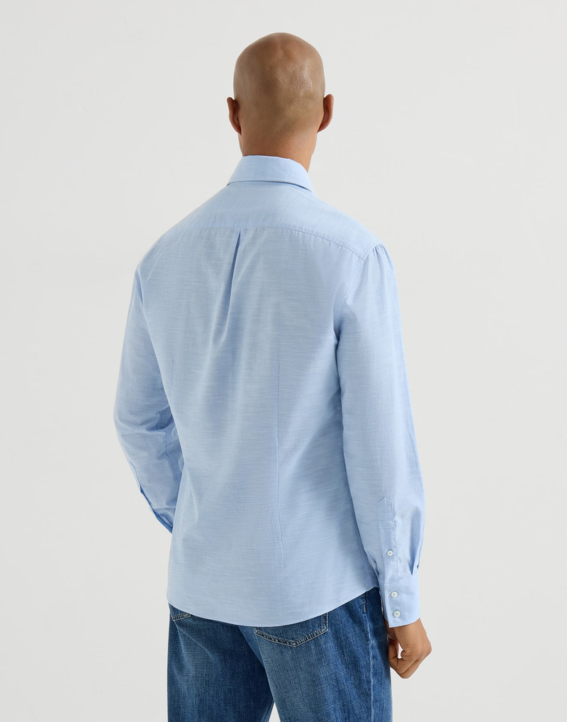 Lightweight Oxford slim fit shirt with spread collar 3