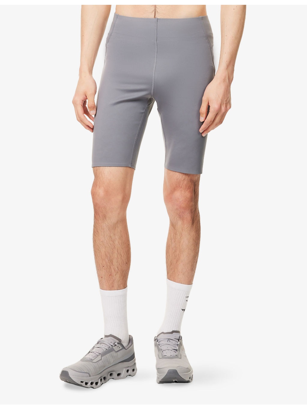 Train Tights 1/2 Slim-Fit Stretch-Woven Shorts - 3