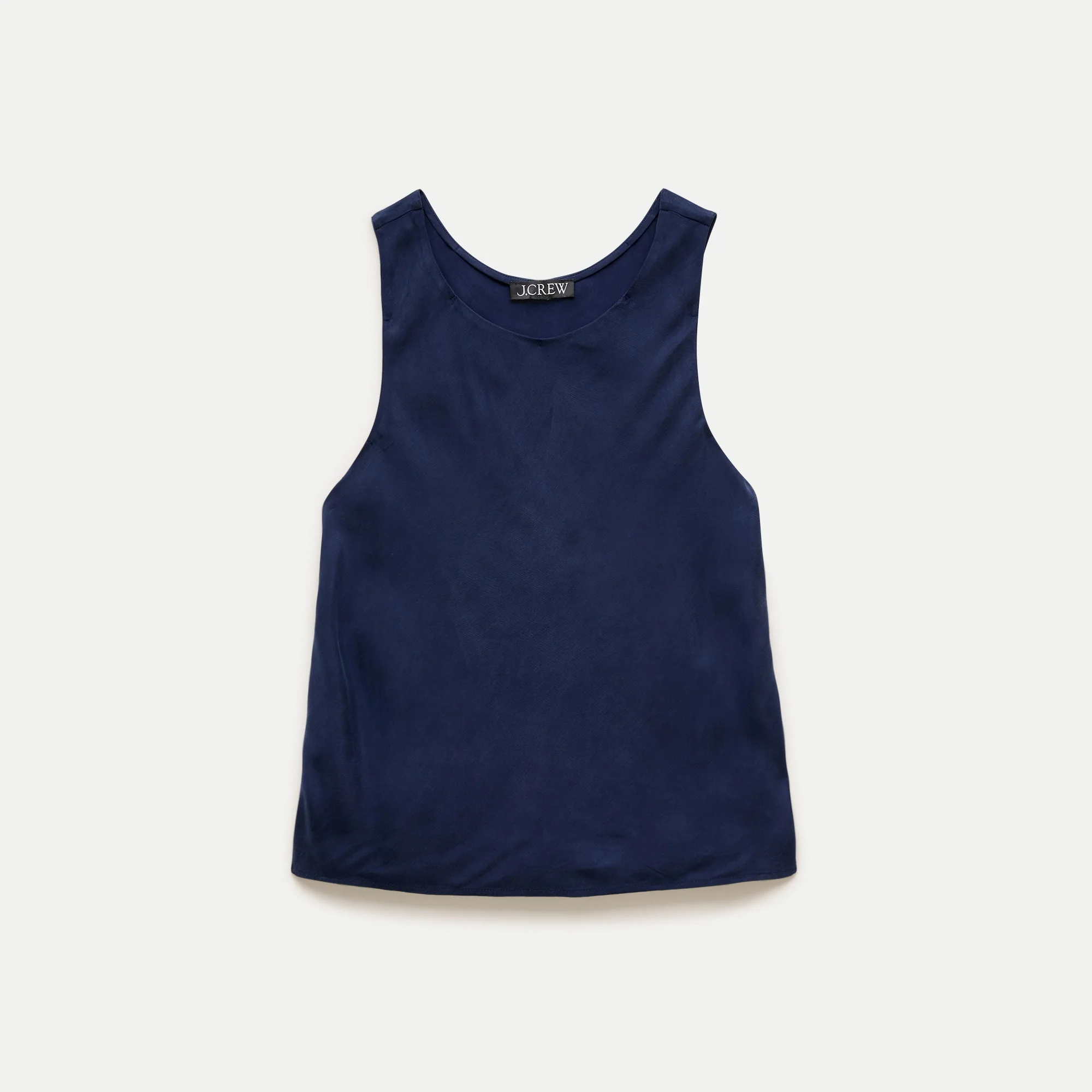 Scoopneck tank top in cupro blend - 1