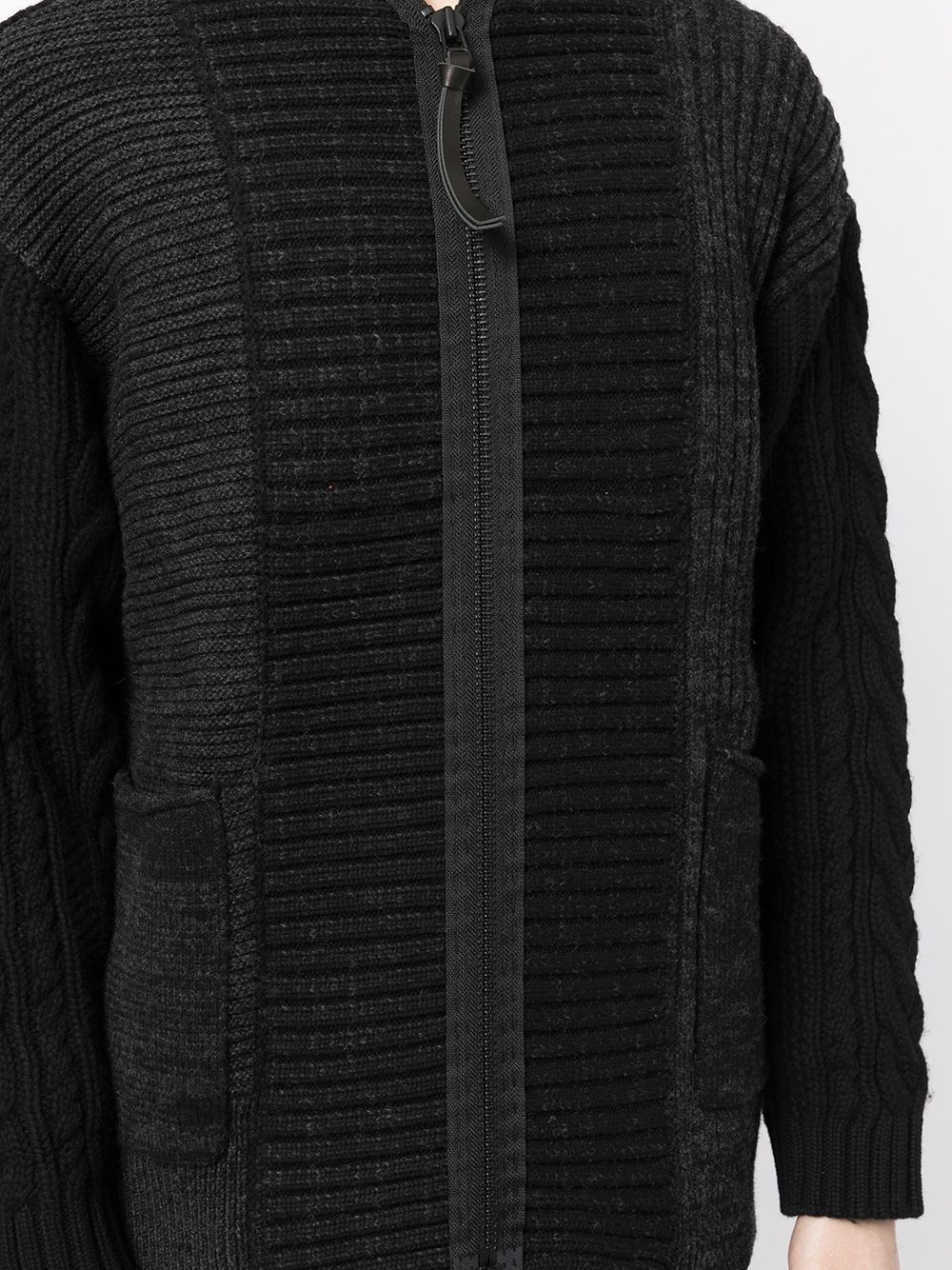 chunky-knit zip-up cardigan - 5